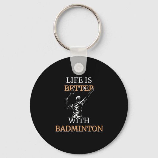 Badminton Player Sleutelhanger (Voorkant)