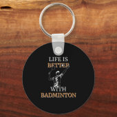 Badminton Player Sleutelhanger (Voorkant)