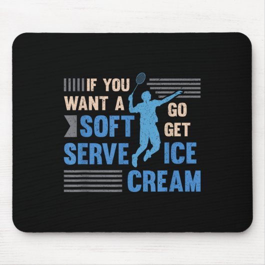 Badminton Player Soft Serve Badminton Muismat (Voorkant)