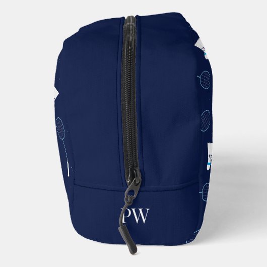 Badminton Player Sports Pattern Monogram Toilettasje (Rechts)