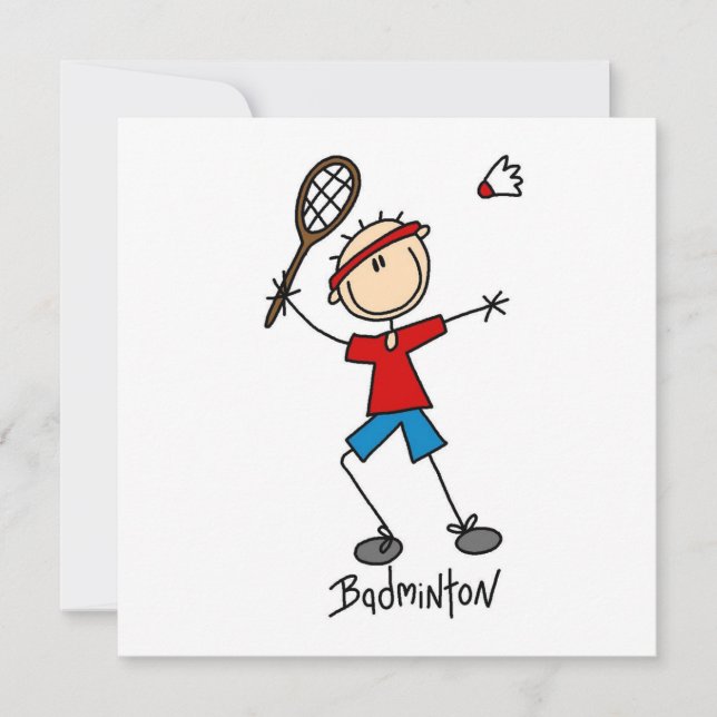 Badminton Player T-shirts en cadeaus (Voorkant)