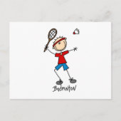 Badminton Player T-shirts en cadeaus Briefkaart (Voorkant)