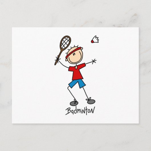 Badminton Player T-shirts en cadeaus Briefkaart (Voorkant)