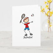 Badminton Player T-shirts en cadeaus Kaart (Gele Bloem)