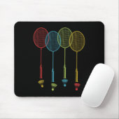 Badminton Player Team Shuttle Coach Match Badminto Muismat (Met muis)