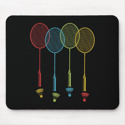 Badminton Player Team Shuttle Coach Match Badminto Muismat (Voorkant)