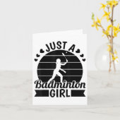 Badminton Player Team - Shuttle Just A Badminton G Kaart (Gele Bloem)