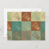 Badminton Pop Art Briefkaart (Voorkant / Achterkant)