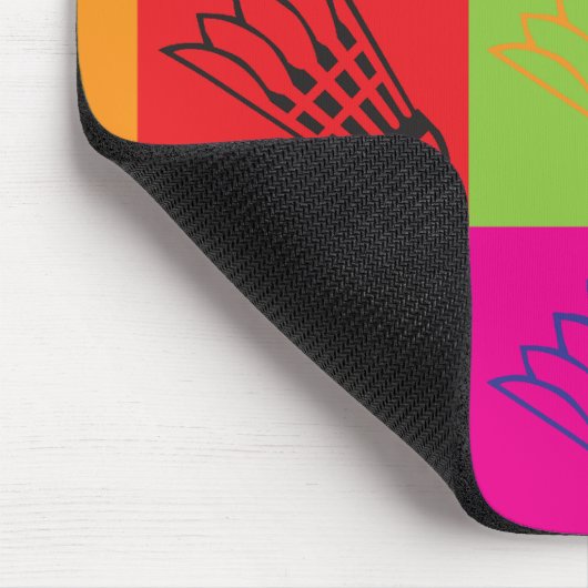 Badminton Pop Art Muismat (Hoek)