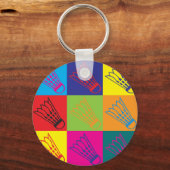 Badminton Pop Art Sleutelhanger (Voorkant)