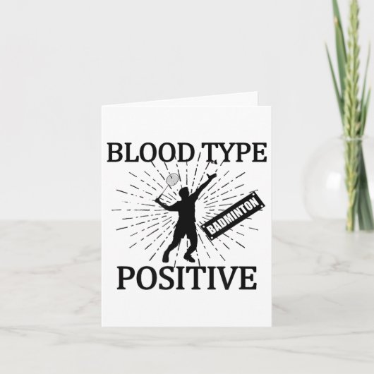 Badminton Positieve Shuttle Court Game Sport Badmi Kaart (Voorkant)