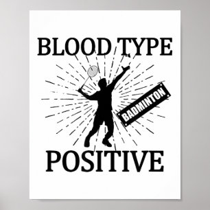 Badminton Positieve Shuttle Court Game Sport Badmi Poster