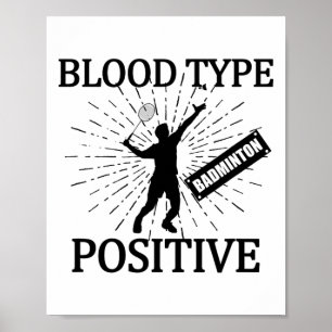 Badminton Positieve Shuttle Court Game Sport Badmi Poster