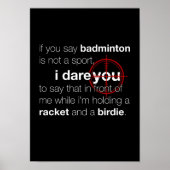 Badminton Poster (Voorkant)