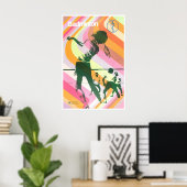 Badminton Poster Racket Sport Kunst Shuttle (Thuiskantoor)