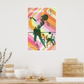 Badminton Poster Racket Sport Kunst Shuttle (Keuken)