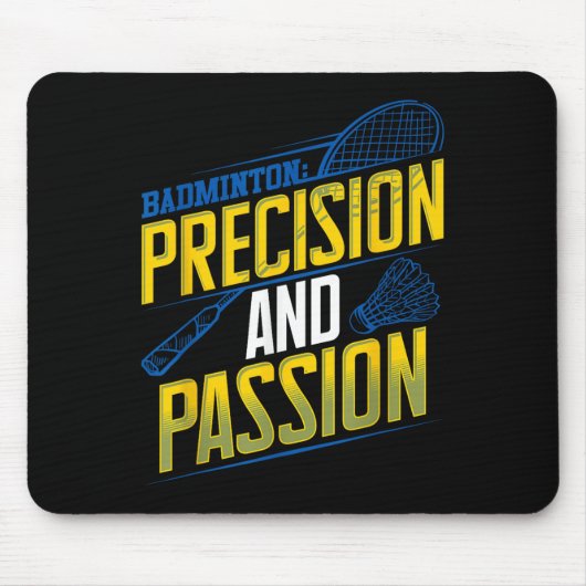 Badminton Precisie En Pion Ontwerp  Muismat (Voorkant)