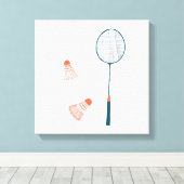 badminton print wit: hand getekend voor je! (Insitu (Houten vloer))