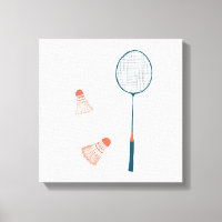 badminton print wit: hand getekend voor je!