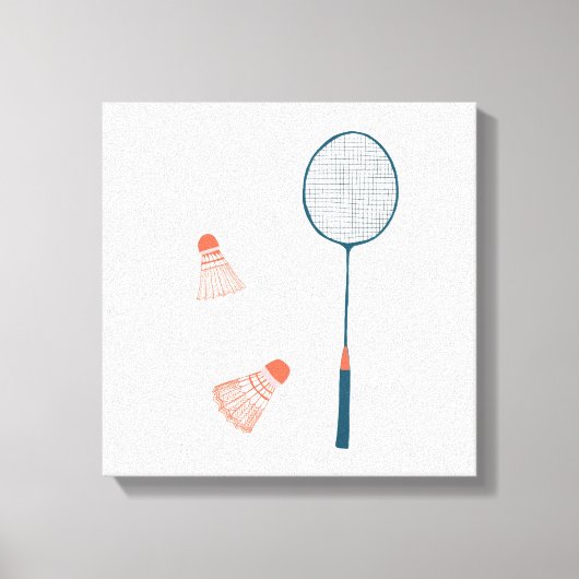 badminton print wit: hand getekend voor je! (Voorkant)