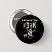 Badminton Punk Rock N Roll Racket Shuttle Sport Ronde Button 5,7 Cm (Voorkant /achterkant)