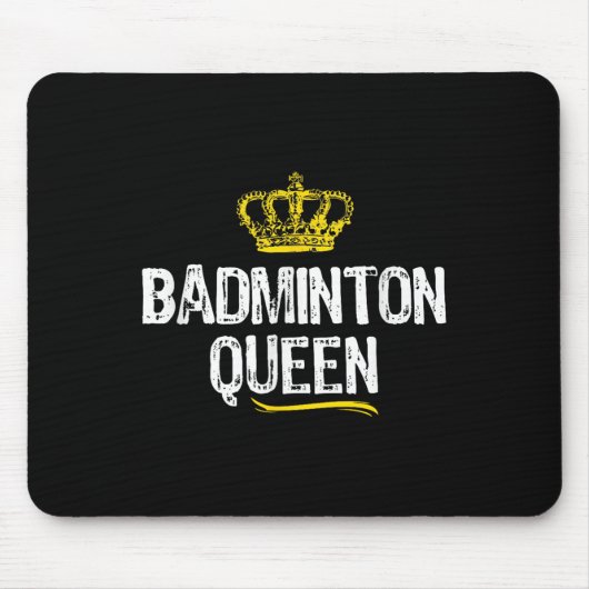 Badminton Queen Dames Meisjes Speler Funny Cool Sc Muismat (Voorkant)