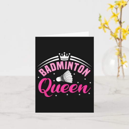 Badminton Queen Kaart (Gele Bloem)
