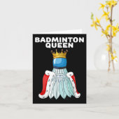 Badminton Queen _ Vrouwen Badminton Shirt _ Meisje Kaart (Gele Bloem)