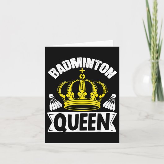 Badminton Queen Whats Your Superpower Sport Shuttl Kaart (Voorkant)