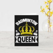 Badminton Queen Whats Your Superpower Sport Shuttl Kaart (Gele Bloem)