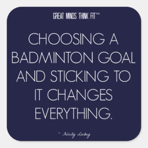 Badminton Quote 3: Doelen voor succes Sticker