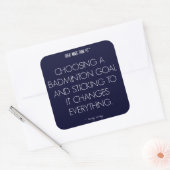 Badminton Quote 3: Doelen voor succes Sticker (Envelop)