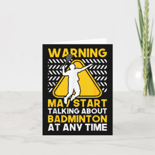 Badminton Quote kan beginnen te praten over badmin Kaart