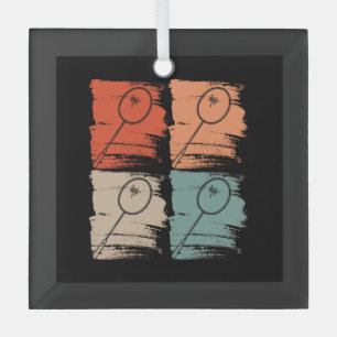 Badminton Racket Badminton Retro Glas Ornament
