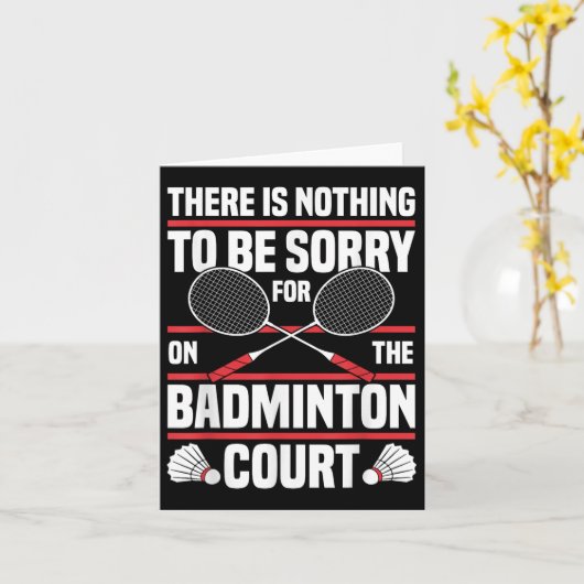 Badminton Racket Be Sorry Shuttle Badminton Player Kaart (Gele Bloem)