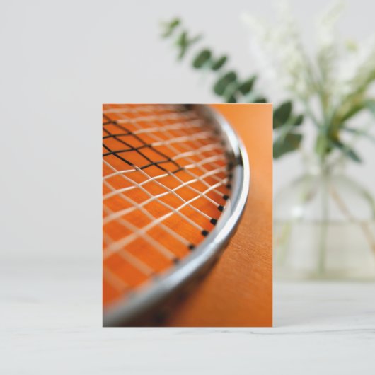 Badminton Racket Briefkaart (Staand voorkant)