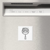 Badminton Racket Cartoon Look Shuttle Game Magneet (Insitu (Vaatwasser))