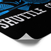 Badminton Racket Fun Player I Love Shuttle S  Poster (Hoek)