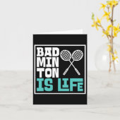 Badminton Racket - Grappige Badminton Speler 1 Kaart (Gele Bloem)