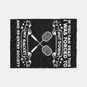 Badminton Racket - Grappige Badminton Speler Fleece Deken (Voorkant (Horizontaal))