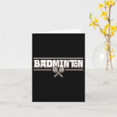 Badminton Racket - Grappige Badminton Speler Kaart (Gele Bloem)
