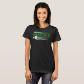 Badminton Racket Hard als Shuttlecock-slagerij T-shirt (Voorkant volledig)
