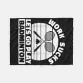 Badminton Racket Player Racket - Team Court Shutt Fleece Deken (Voorkant (Horizontaal))