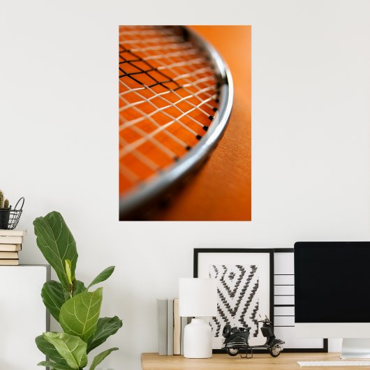 Badminton Racket Poster (Thuiskantoor)
