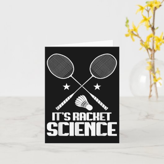 Badminton Racket Science Shuttle Player Badminton Kaart (Gele Bloem)