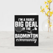 Badminton Racket Shuttle Een vrij grote Badminton  Kaart (Gele Bloem)