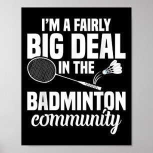 Badminton Racket Shuttle Een vrij grote Badminton  Poster