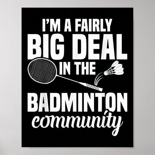 Badminton Racket Shuttle Een vrij grote Badminton Poster (Voorkant)