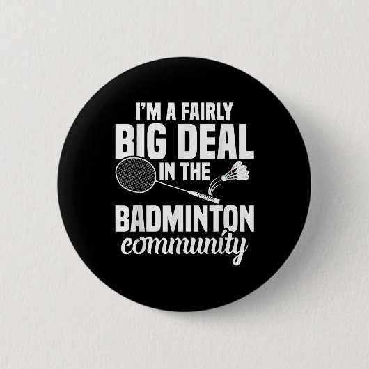 Badminton Racket Shuttle Een vrij grote Badminton  Ronde Button 5,7 Cm (Voorkant)