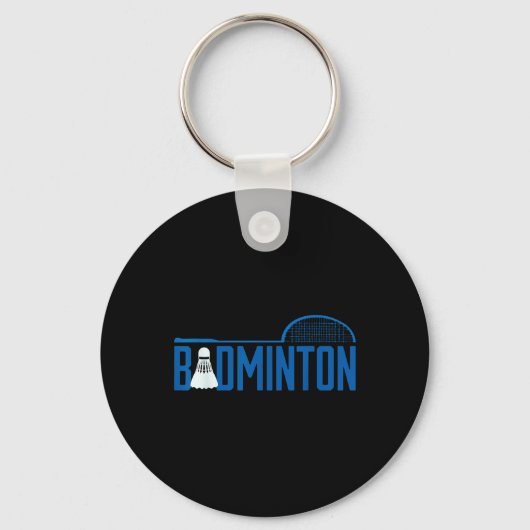 Badminton Racket Shuttle Sports Design Sleutelhanger (Voorkant)